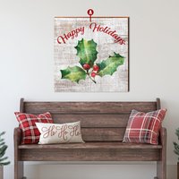 Anpassbares Weihnachtsschild | Wand-Kunstdruck Auf Echtholz von MillWoodArt