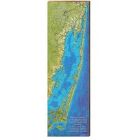 Assateague Island National Sea Shore Map Zeichen | Echter Kunstdruck Auf Holz von MillWoodArt