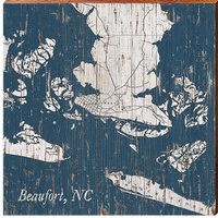 Beaufort, Png Shabby Holzkarte Landkarte | Wand-Kunstdruck Auf Echtholz von MillWoodArt