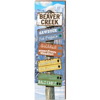 Beaver Creek Schnee Berg | Echtholz Kunstdruck von MillWoodArt