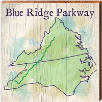 Blue Ridge Parkway Große Karte | Größe 9, 5 "x 60" Wandkunst von MillWoodArt