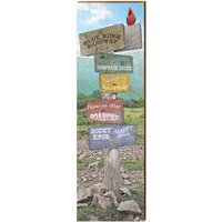 Blue Ridge Parkway Richtungs | Echter Kunstdruck Auf Holz von MillWoodArt