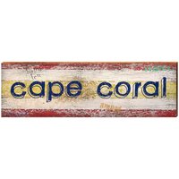 Cape Coral Schild | Wand-Kunstdruck Auf Echtholz von MillWoodArt