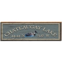 Chateaugay Lake Loon Blau Breite Längengrad Ali1 | Wand-Kunstdruck Auf Echtholz Chateaugay Lake Loon Blau Breite Längengrad Ali1 | Wand-Kunstdruck Auf Echtholz von MillWoodArt