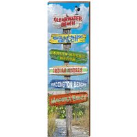Clearwater Beach Strand Blickrichtungs | Echtholz Kunstdruck von MillWoodArt
