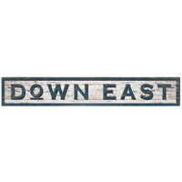 Down East Shabby Schild | Echtholz Kunstdruck von MillWoodArt