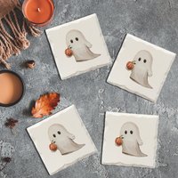 Halloween Aquarell Gespenst | Untersetzer Set von MillWoodArt