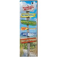 Hampton Beach Brillen | Wand-Kunstdruck Auf Echtholz von MillWoodArt