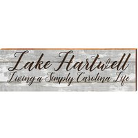 Lake Hartwell Einfach Leben | Echtholz Kunstdruck von MillWoodArt