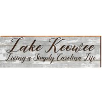 Lake Keowee Einfach Leben | Echtholz Kunstdruck von MillWoodArt