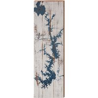 Lake Keowee Weiß Marine Shabby Karte | Echtholz Kunstdruck von MillWoodArt