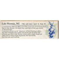 Lake Norman Steckt in Einer Tüte Echtholz Kunstdruck von MillWoodArt