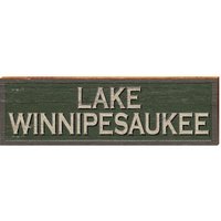 Lake Winnipesaukee Schild | Wand-Kunstdruck Auf Echtholz von MillWoodArt