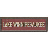 Lake Winnipesaukee Schild | Wand-Kunstdruck Auf Echtholz von MillWoodArt