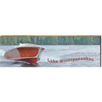 Lake Winnipesaukee Schnellboot | Wand-Kunstdruck Auf Echtholz von MillWoodArt