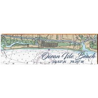 Ocean Isle Beach Karte Von North Carolina | Hölzerne Wand-Kunst-Druck Auf Echtem Holz House Home Dekor Schaubild Schild von MillWoodArt