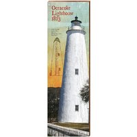 Ocracoke Leuchtturm | Echter Kunstdruck Auf Holz von MillWoodArt