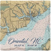 Oriental, Noaa Karte | Untersetzer von MillWoodArt