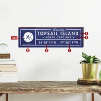 "Anpassbares ""Fun Facts""-Zeichen Der Küstenmarine | Wall Art Beach Print Auf Echtholz von MillWoodArt