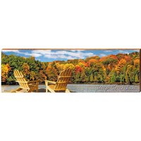 Tiefe Creek See Fallsee Adirondack Stühle | Wand-Kunstdruck Auf Echtholz von MillWoodArt