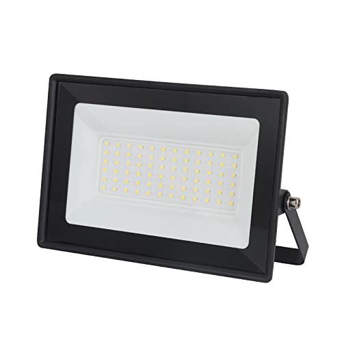 Mille Lucciole LED Strahler Außen,50W LED Strahler 72 LED IP65 Wasserfest,5000LM LED Fluter,LED Scheinwerfer 6500K Kaltweiß,Außenstrahler für Hinterhof,Garage,Garten,Innenhofe von Mille Lucciole