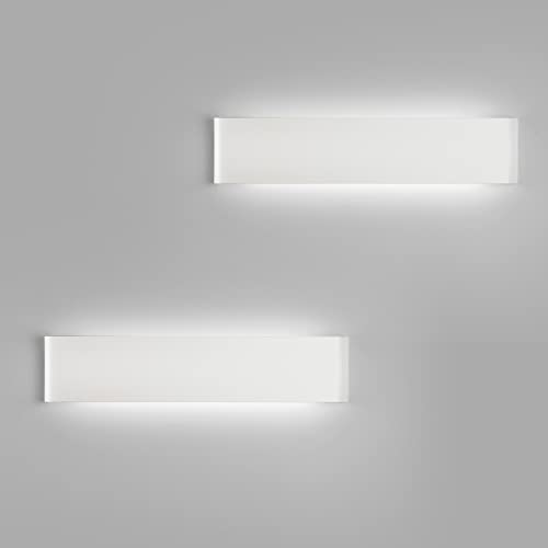 Mille Lucciole 2 Stück Wandleuchte Innen Modern LED Wandleuchte Innen 24W 41CM 2880LM Wandlampe Weiß Up Down Wandbeleuchtung Kaltweiss Wandleuchten IP44 Flurlampen für Wohnzimmer Schlafzimmer von Mille Lucciole