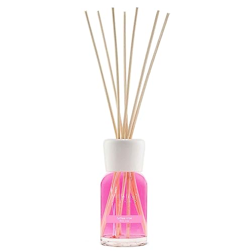 Millefiori Milano Duftstoff Diffusor Sticks Lychee Rose, Fassungsvermögen 100ml, Kopfnoten: Szechuan-Pfeffer, Lychee, 7MDRO von Millefiori