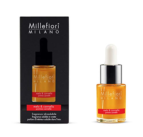 Millefiori Milano wasserlöslicher Duft | 15ml | Apfel-Zimt-Duft | Zur Verwendung mit Millefiori Hydro Ultraschall-Raumduftdiffusor von Millefiori