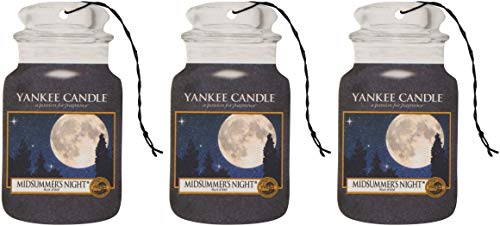 Yankee Candle Autoduft Car Jar Ultimate, bis zu 4 Wochen Duft, Midsummer’s Night, 3 Stück von Yankee Candle
