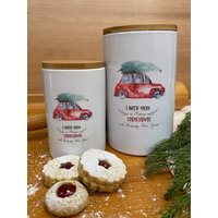 Dosen Für Weihnachtsgebäck Aus Keramik, Merry Christmas, 2 Größen Zur Auswahl, Weihnachts-Geschenk, Wichtelgeschenk Dosen Für Weihnachtsgebäck Aus Keramik, Merry Christmas, 2 Größen Zur Auswahl, Weihnachts-Geschenk, Wichtelgeschenk von MillefioriPapeterie