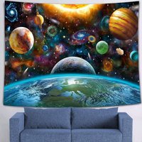Universum Wandteppich Planet Der Erde Galaxie Planeten Nebel Weltraum Wandteppiche Für Wohnzimmer Schlafzimmer Wohnheim Dekor von MilleniumTreasures