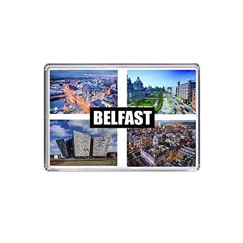 Belfast Kühlschrankmagnet – 70 x 45 mm, Souvenir, Acryl mit Magnetstreifen. Belfast Kühlschrankmagnet – 70 x 45 mm, Souvenir, Acryl mit Magnetstreifen. von Millhouse Prints