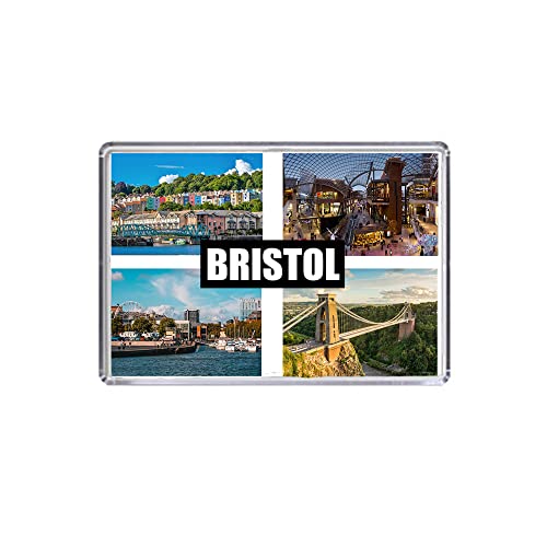 Bristol Kühlschrankmagnet – 70 x 45 mm, Souvenir, Andenken, Acryl mit Magnetstreifen. von Millhouse Prints