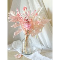Eine Nelke Natürliche Erhaltene Blumen Blush Rosa Hochzeitsstrauß Arrangement von MillionBlooms