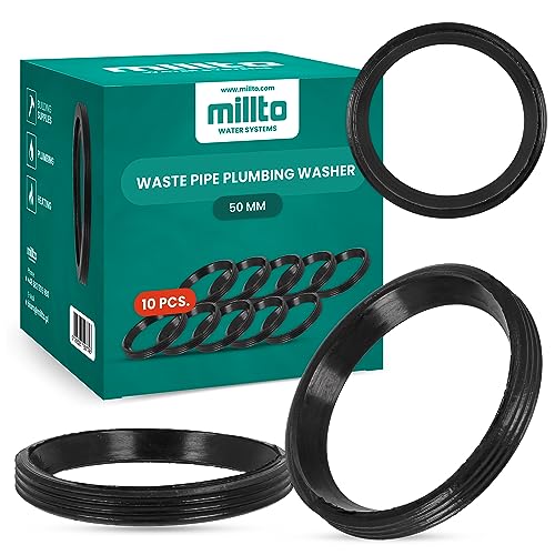 10x Millto™ Gummiring Dichtung 50mm Gummi Ring Dichtungsring Unterlegscheibe Rohrdichtung Kunststoffrohrdichtung Sanitärunterlegscheibe PP-Rohrdichtung PVC-Rohrdichtung O-Ring für Abwasserrohre von Millto