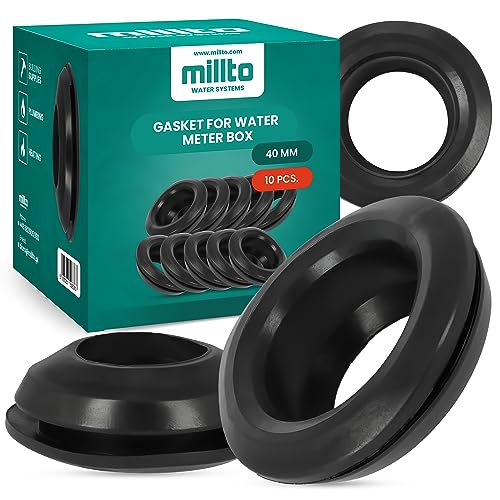 10x Millto™ Gummiring Dichtung Wasserzähler-Brunnen 40mm Versiegelung Gummi Ring Gummischeibe Flexibel Wasserzähler-Dichtung Flachdichtung Dichtring Wasserzählerkasten von Millto