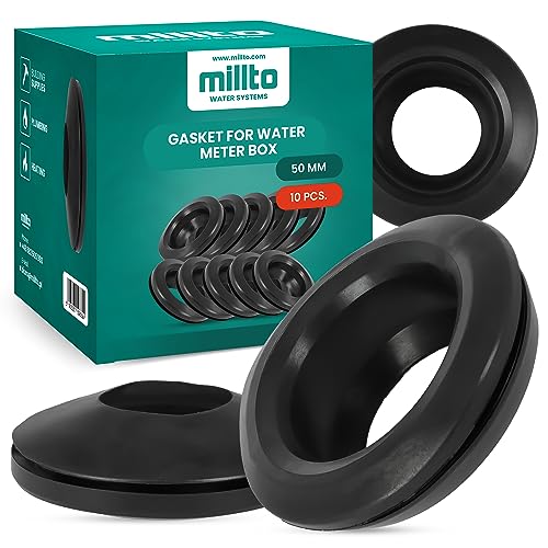 10x Millto™ Gummiring Dichtung Wasserzähler-Brunnen 50mm Versiegelung Gummi Ring Gummischeibe Flexibel Wasserzähler-Dichtung Flachdichtung Dichtring Wasserzählerkasten von Millto