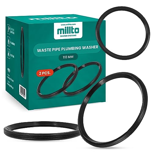 2x Millto™ Gummiring Dichtung 110mm Gummi Ring Dichtungsring Unterlegscheibe Rohrdichtung Kunststoffrohrdichtung Sanitärunterlegscheibe PP-Rohrdichtung PVC-Rohrdichtung O-Ring für Abwasserrohre von Millto