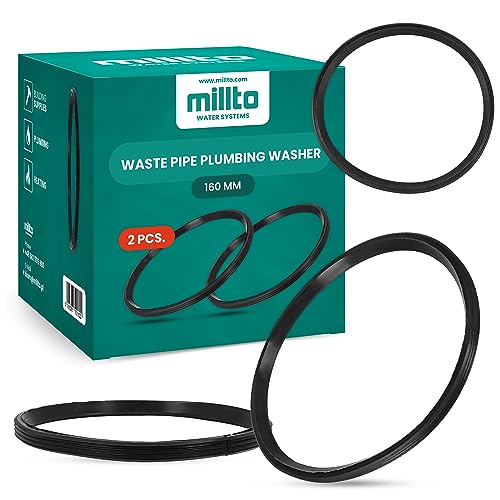 2x Millto™ Gummiring Dichtung 160mm Gummi Ring Dichtungsring Unterlegscheibe Rohrdichtung Kunststoffrohrdichtung Sanitärunterlegscheibe PP-Rohrdichtung PVC-Rohrdichtung O-Ring für Abwasserrohre von Millto