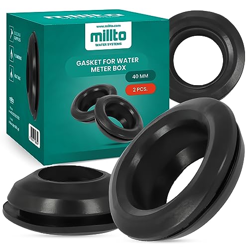 2x Millto™ Gummiring Dichtung Wasserzähler-Brunnen 40mm Versiegelung Gummi Ring Gummischeibe Flexibel Wasserzähler-Dichtung Flachdichtung Dichtring Wasserzählerkasten von Millto