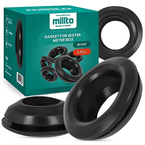 5x Millto™ Gummiring Dichtung Wasserzähler-Brunnen 40mm Versiegelung Gummi Ring Gummischeibe Flexibel Wasserzähler-Dichtung Flachdichtung Dichtring Wasserzählerkasten von Millto