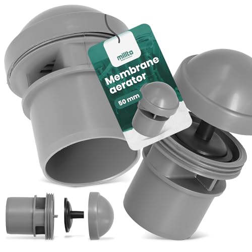 Millto Abwasser Rohrbelüfter 50 mm Sanitäranlagen Membran Aerator PP Belüftungsventil Belüfter Belüftung Abwassersystem Belüftungssystem von Millto