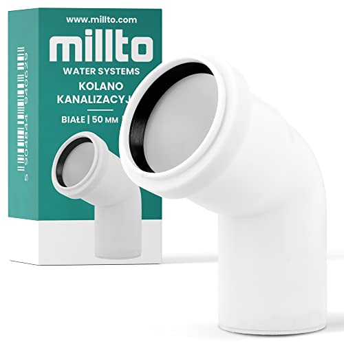 Millto™ Bodenrohr Steckfitting Winkel Ablaufmuffe Biegung Ringdichtung Kunststoffkrümmer Abfallrohrkrümmer Muffenringdichtung (67 Grad/50 mm) von Millto