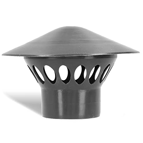 Millto™ Dachentlüftungskappe Abflussrohranschluss Abwasserentlüftungsendkappe Schornsteinrohr Regenabdeckung Steckbuchsenstecker (75 mm) von Millto