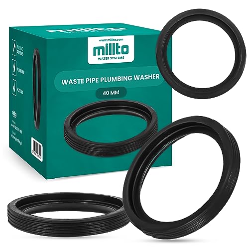 Millto™ Gummiring Dichtung 40mm - Dichtungsring Unterlegscheibe für Abwasserrohre - Kunststoff- und PVC-Rohrdichtung O-Ring Sanitärunterlegscheibe PP-Rohrdichtung von Millto