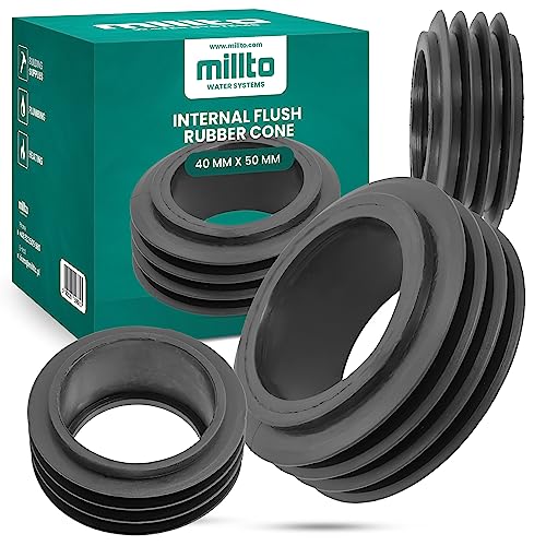 Millto™ Innenbündiger Gummi Reduzierstück Toilettenschüsselkonus Anschlussdichtung Geberit Typ 40x50 mm Toilettendichtung Gummidichtung Ablaufrohrverbinder Abflussrohr Sanitärverbinder von Millto