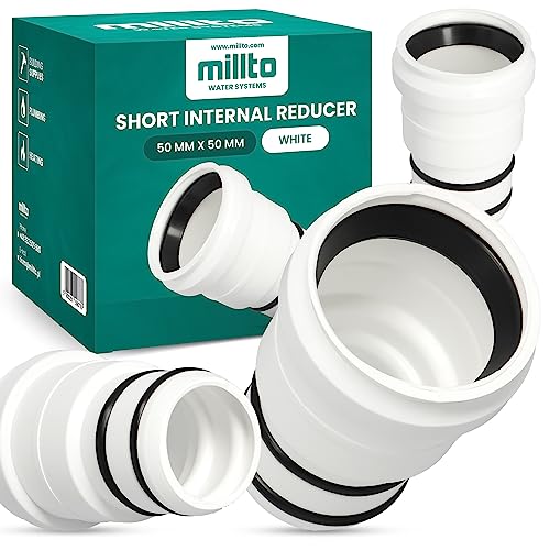Millto™ Interne Reduzierstück 50xm50m Kurze Rohrreduzierung Reduziermuffe Reduzierung Abwasserrohrreduzierstück Wasserleitungsadapter Abwassersysteme PP Rohrverbinder Rohrverschraubung Reduktion von Millto