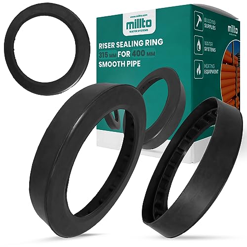 Millto™ Manschette für Glattes Anschluss Rohr 400/315 mm Gummimanschette Dichtung für Kanalisationsrohr Anschluss der Rohre Verbindung von Wellrohr und Glattrohr von Millto