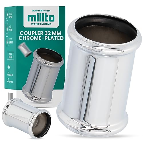 Millto™ Muffe Abwasserrohr Waschtisch-Ablaufgarnitur 32 mm Chrom Verbindung Überschiebmuffe Kanalrohrsystem Chemische Beständigkeit von Millto