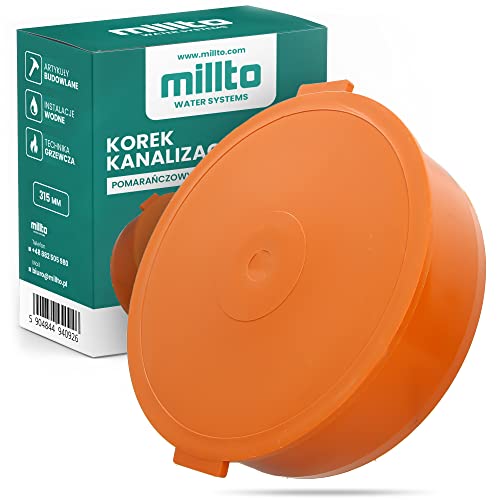 Millto™ Muffenstopfen HT KG Rohr Ø DN 315 mm Orange | Abwasser Kappe Kunststoff Abflussrohr Kunststoffstopfen PVC PP Verbindung Anschlussstück Deckel von Millto